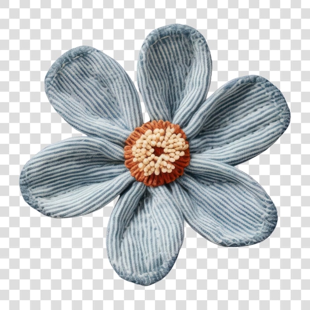 floral embroidered patch on fabric